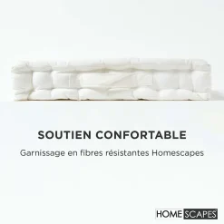 Coussin de sol - blanc - 50 x 50 cm - HOMESCAPES