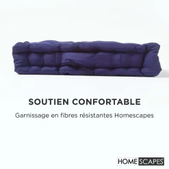 Coussin de sol - bleu marine - 50 x 50 cm - HOMESCAPES