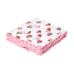 Coussin de sol - cupcakes - 40 x 40 cm - HOMESCAPES
