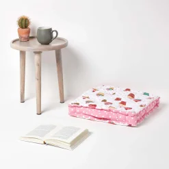 Coussin de sol - cupcakes - 40 x 40 cm - HOMESCAPES