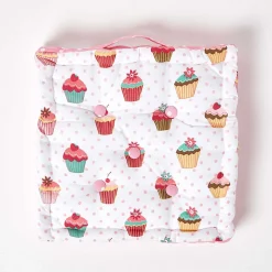 Coussin de sol - cupcakes - 40 x 40 cm - HOMESCAPES