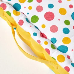 Coussin de sol - pois multicolores - 50 x 50 cm - HOMESCAPES