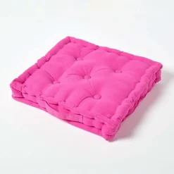 Coussin de sol - rose fushia - 50 x 50 cm - HOMESCAPES