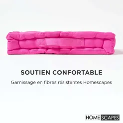Coussin de sol - rose fushia - 40 x 40 cm - HOMESCAPES