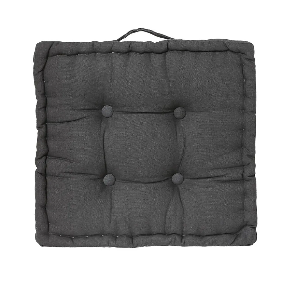Coussin de sol 40 x 40 cm Horizon uni anthracite
