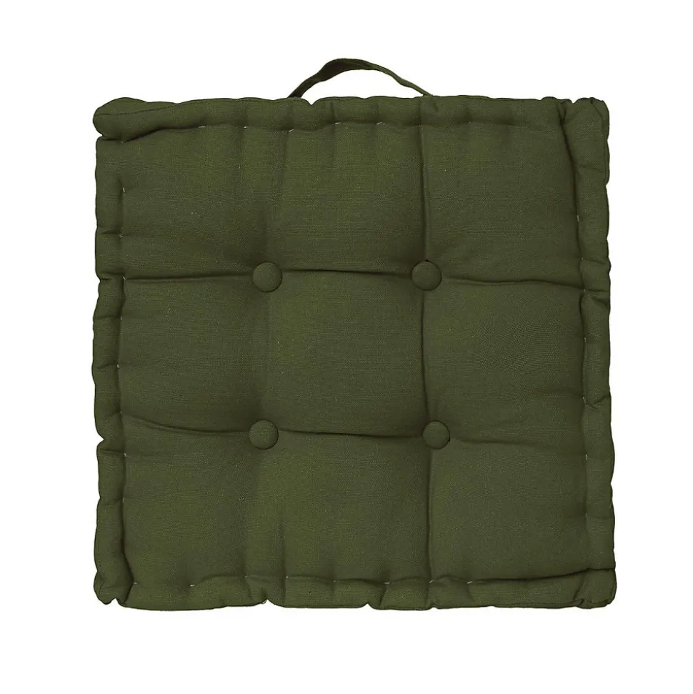 Coussin de sol 40 x 40 cm Horizon uni kaki