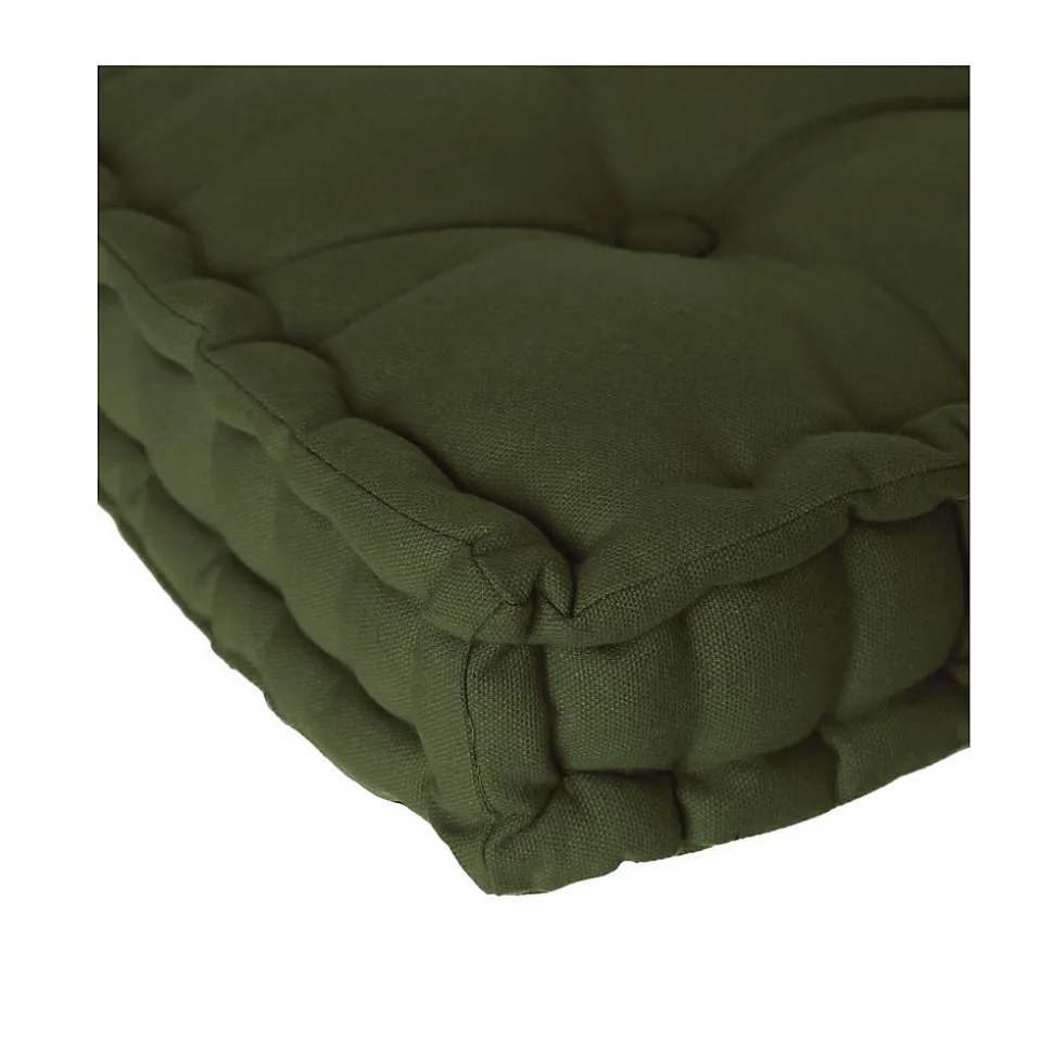 Coussin de sol 40 x 40 cm Horizon uni kaki
