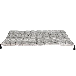 Coussin de sol Ambroise pompons Africa L.120 x l.60cm Deco&co