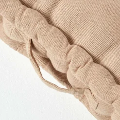 Coussin de sol beige - rajput tissé main - HOMESCAPES