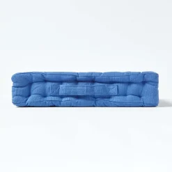 Coussin de sol bleu - rajput tissé main - HOMESCAPES