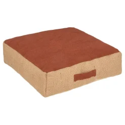 Coussin de sol Bota - coton recyclé - rose terracotta - 48x48 cm - Atmosphera