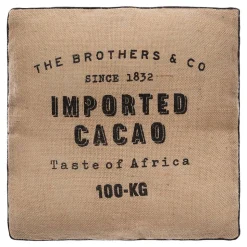 Coussin de sol Cacao en jute 40x40 cm - Atmosphera