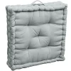 Coussin de sol coton recyclé gris clair 45x45x10