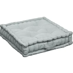 Coussin de sol coton recyclé gris clair 45x45x10