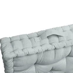 Coussin de sol coton recyclé gris clair 45x45x10