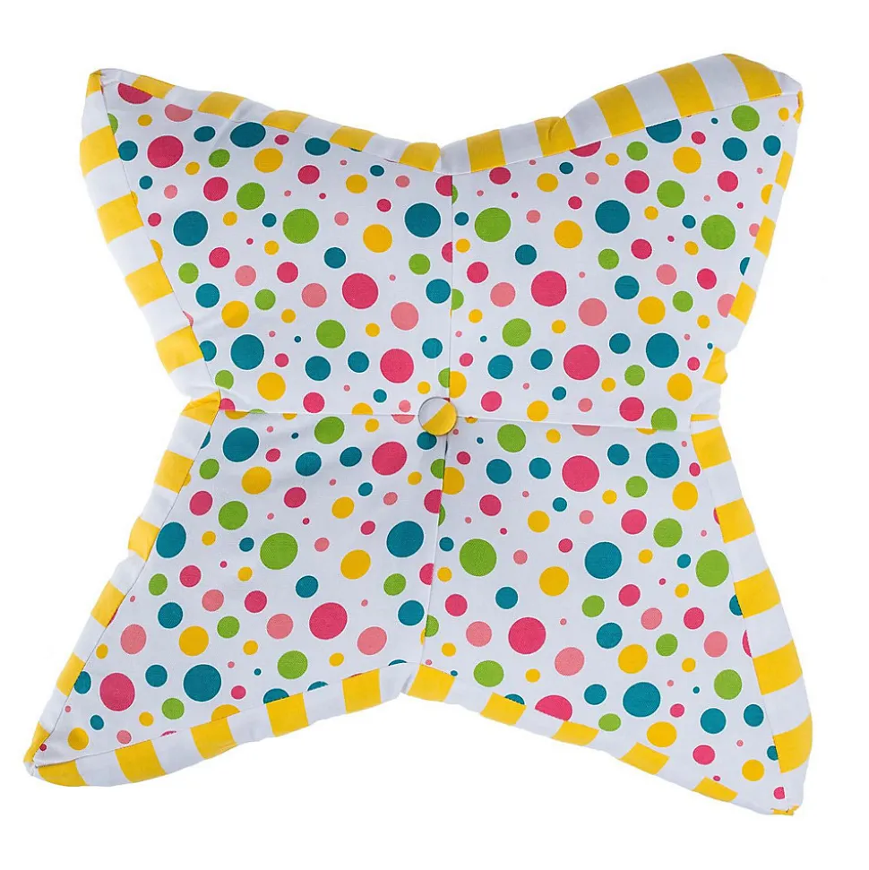 Coussin de sol en forme d'étoile multicolore à pois - HOMESCAPES