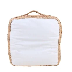 Coussin de sol en tissu et jute 40x40cm