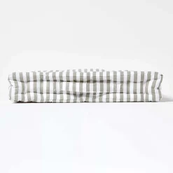 Coussin de sol gris - fines rayures - 50 x 50 cm - HOMESCAPES