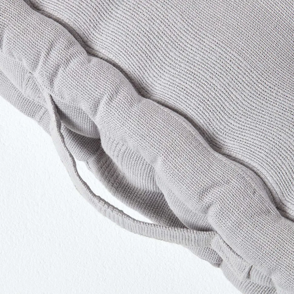 Coussin de sol gris clair - rajput - 40 x 40 cm - HOMESCAPES