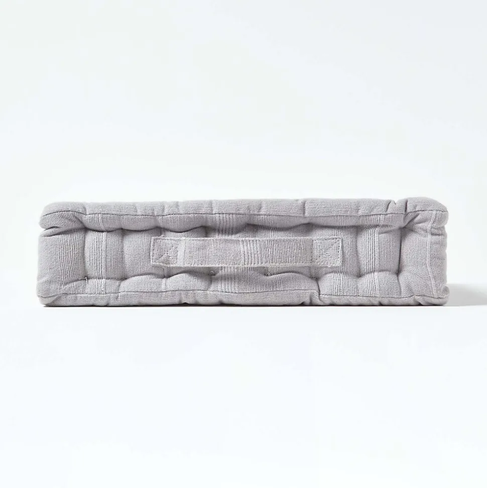 Coussin de sol gris clair - rajput - 40 x 40 cm - HOMESCAPES