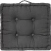 Coussin de sol gris foncé 40x40 cm - Atmosphera