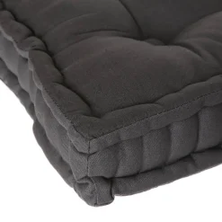 Coussin de sol gris foncé 40x40 cm - Atmosphera