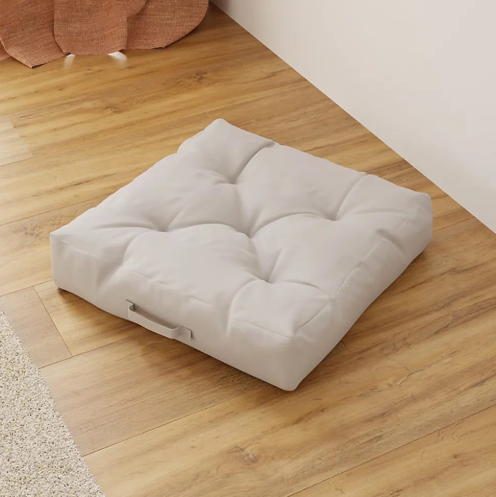 Coussin de sol Hiva beige L.50 x l.50 x ep.10cm GoodHome