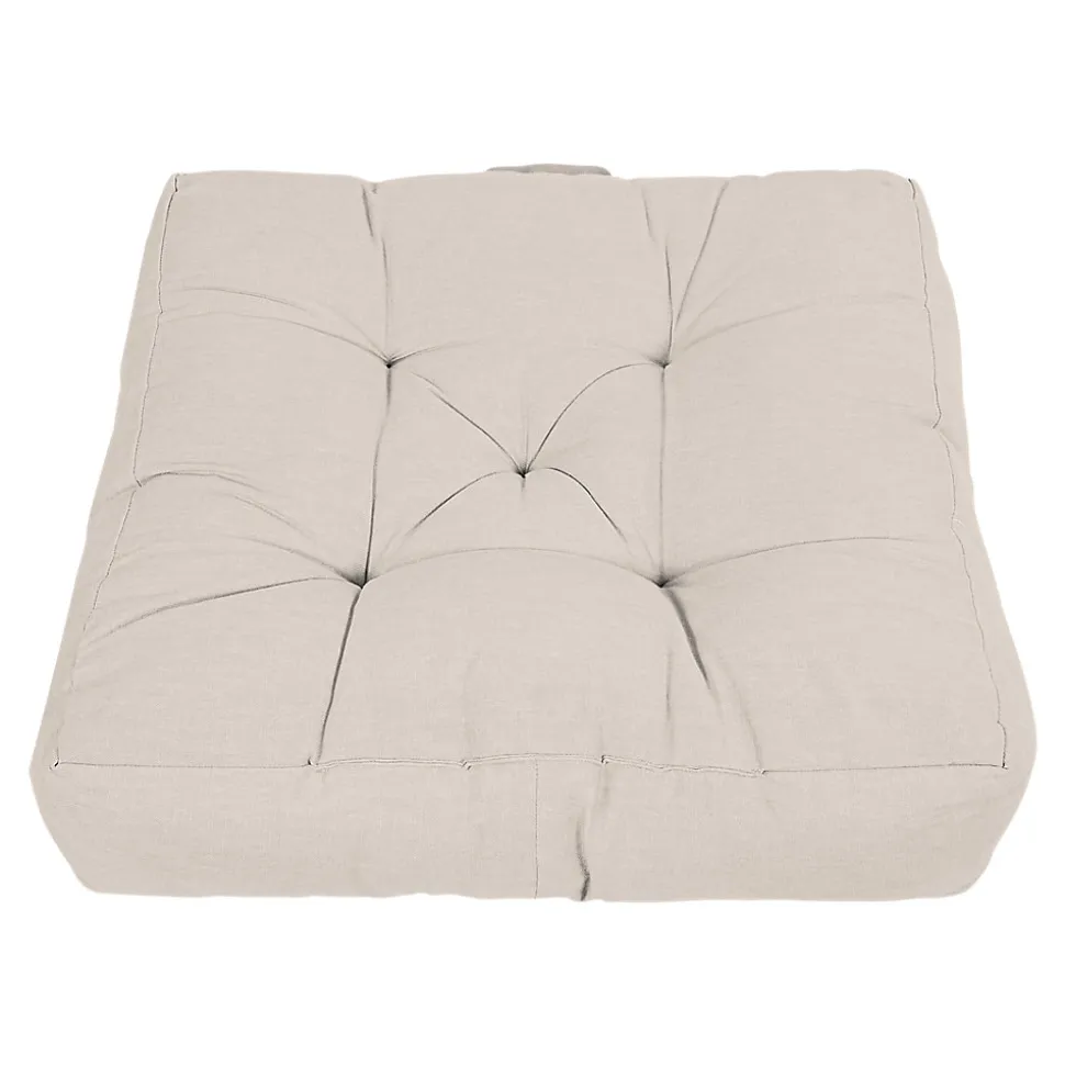 Coussin de sol Hiva beige L.50 x l.50 x ep.10cm GoodHome