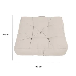 Coussin de sol Hiva beige L.50 x l.50 x ep.10cm GoodHome