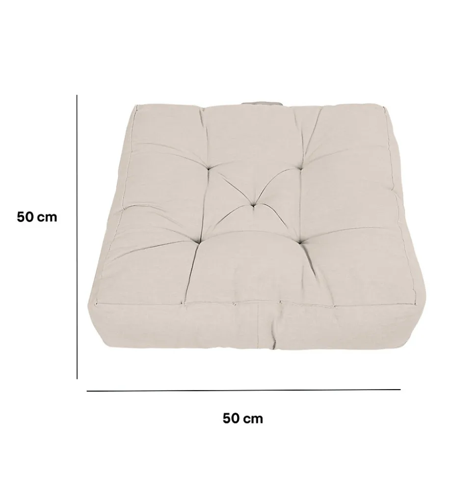 Coussin de sol Hiva beige L.50 x l.50 x ep.10cm GoodHome