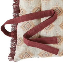 Coussin de sol Ikat jacquard lin 60x120cm - Atmosphera