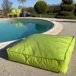 Coussin de sol inter / exter (71x71x35 cm - Vert pomme)