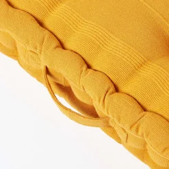 Coussin de sol jaune moutarde - rajput - 40 x 40 cm - HOMESCAPES