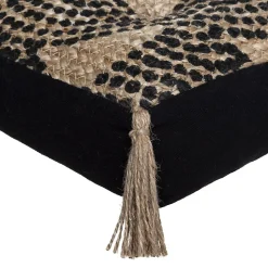 Coussin de sol Mandala (38x38 cm - Noir)