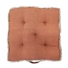 Coussin de sol Ornami L.65 x l.65 cm natte terracotta