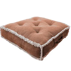 Coussin de sol Ornami L.65 x l.65 cm natte terracotta
