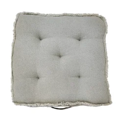Coussin de sol Ornami L.65 x l.65 cm natte gris