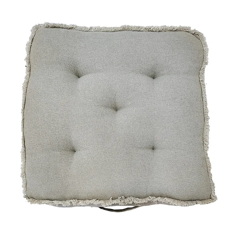 Coussin de sol Ornami L.65 x l.65 cm natte gris