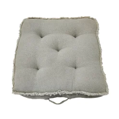 Coussin de sol Ornami L.65 x l.65 cm natte gris