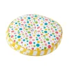 Coussin de sol rond pour enfants multicolore à  pois 43 cm - HOMESCAPES