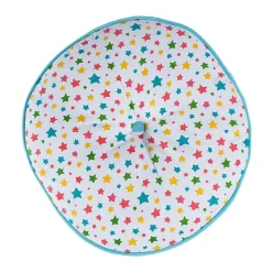 Coussin de sol rond pour enfants multicolore à motif étoiless 43 cm - HOMESCAPES