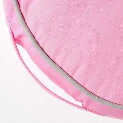 Coussin de sol rond rose et gris 43 cm - HOMESCAPES