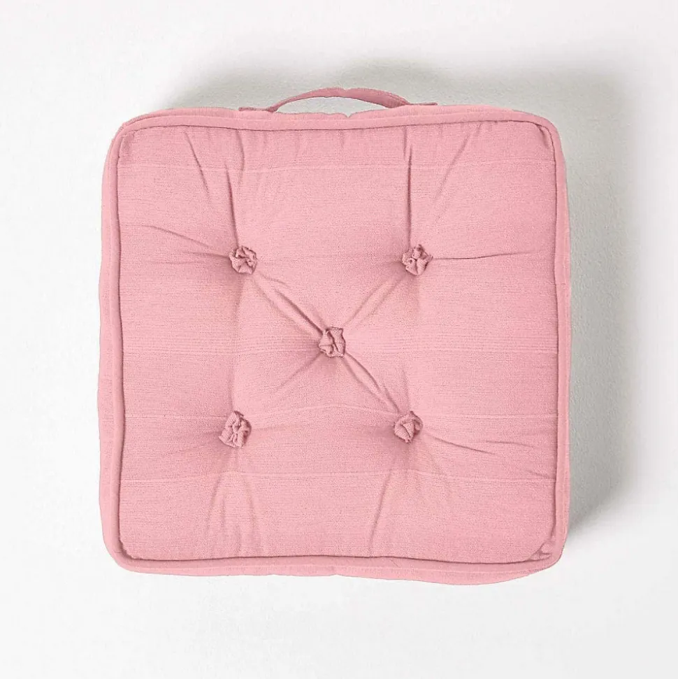 Coussin de sol rose - rajput - 40 x 40 cm - HOMESCAPES