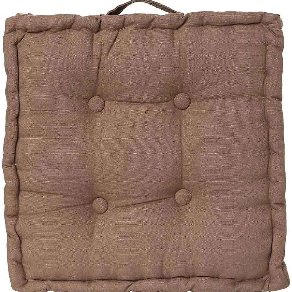 Coussin de sol taupe 40x40 cm - Atmosphera