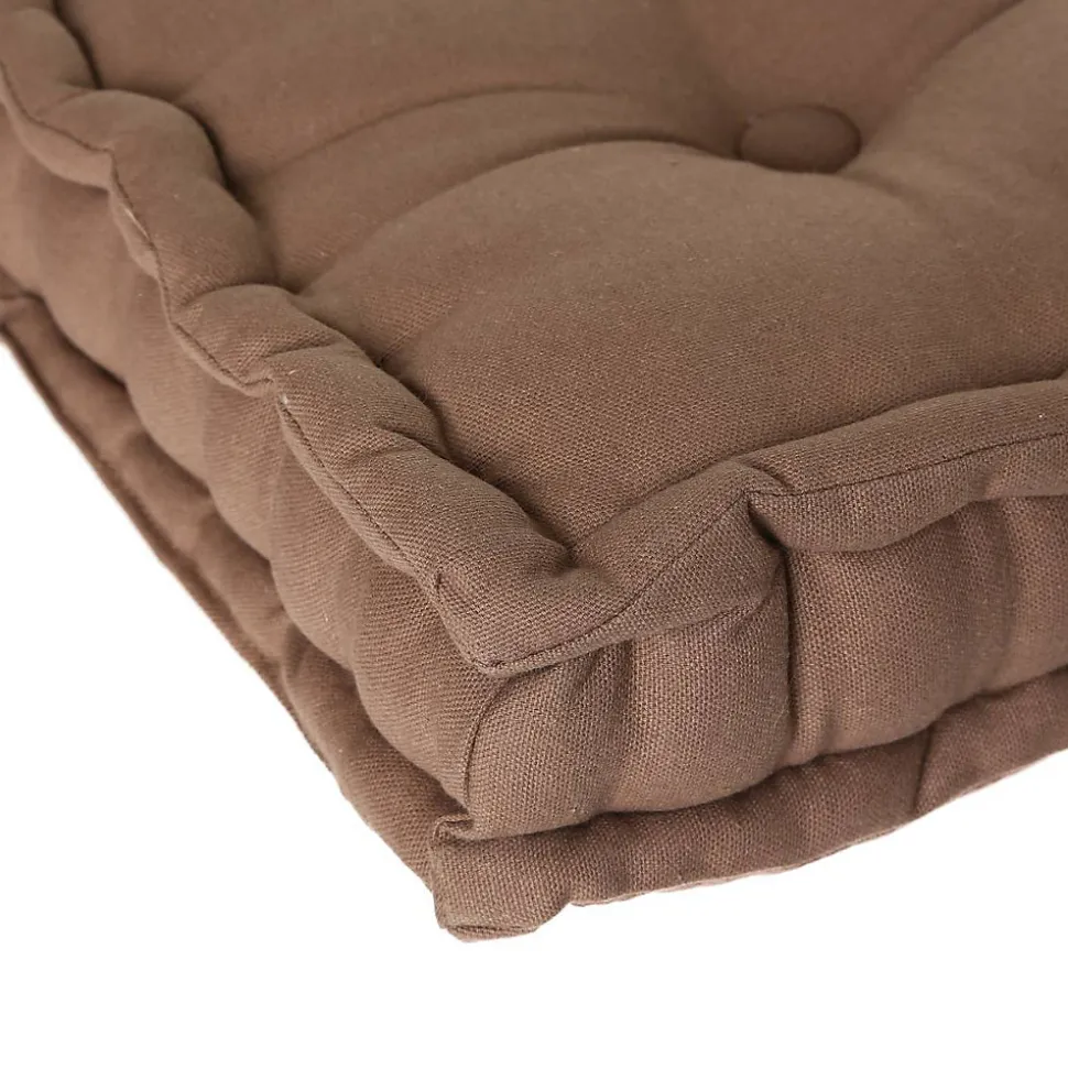 Coussin de sol taupe 40x40 cm - Atmosphera