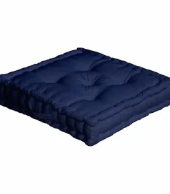 Coussin de sol uni bleu marine - 50x50cm - Bleu marine