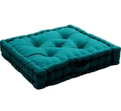 Coussin de sol uni en coton Panama