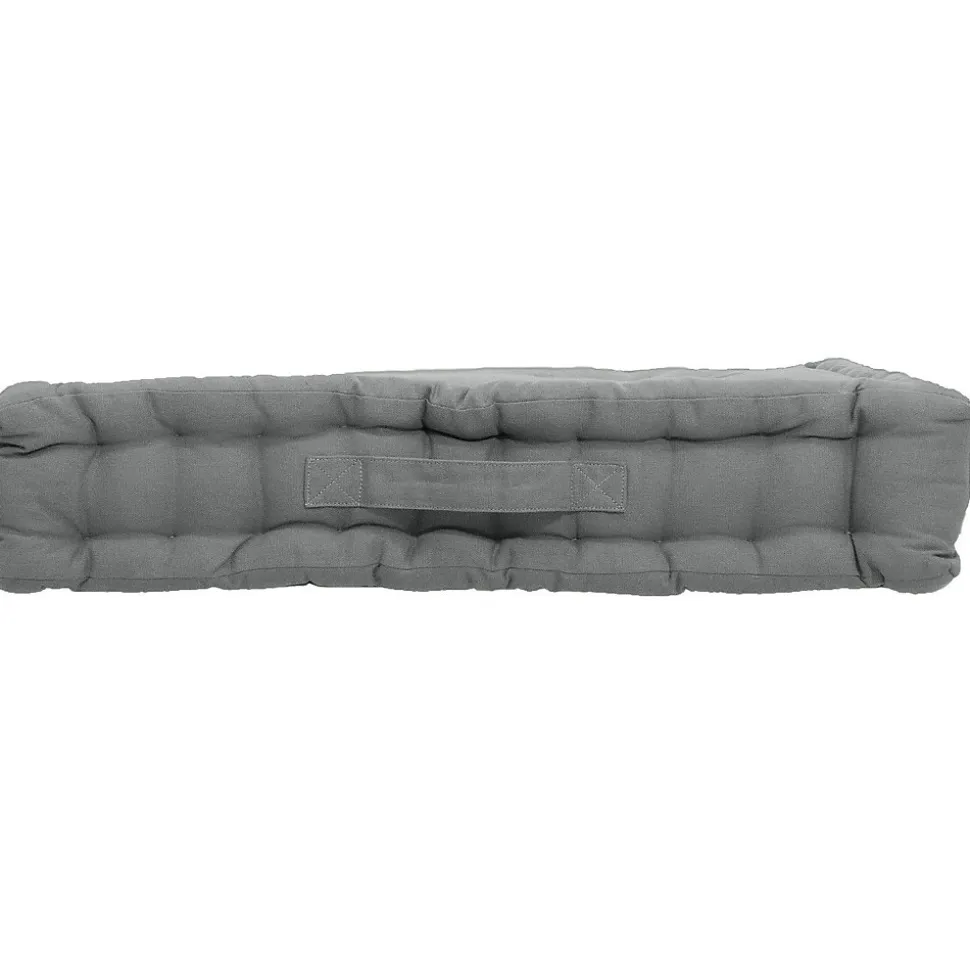 Coussin de sol uni en pur coton (50x50x10 cm - Gris clair)