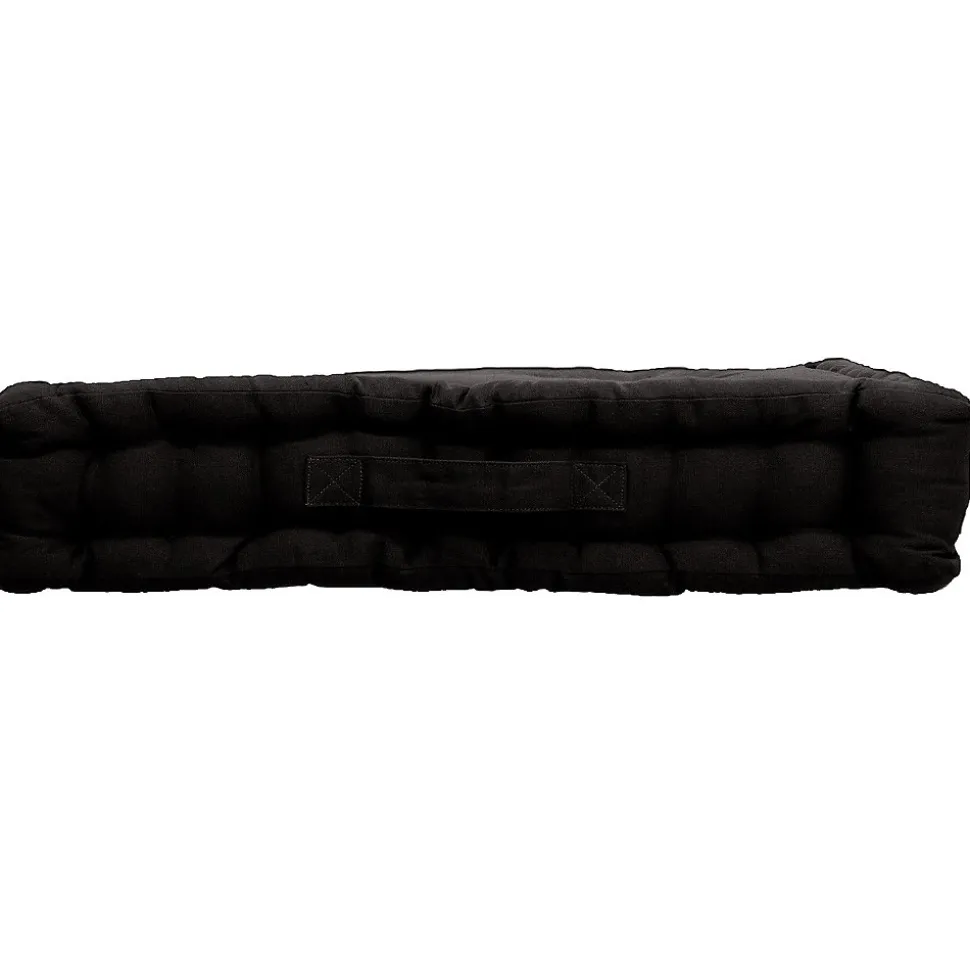 Coussin de sol uni noir - 50x50cm - Noir