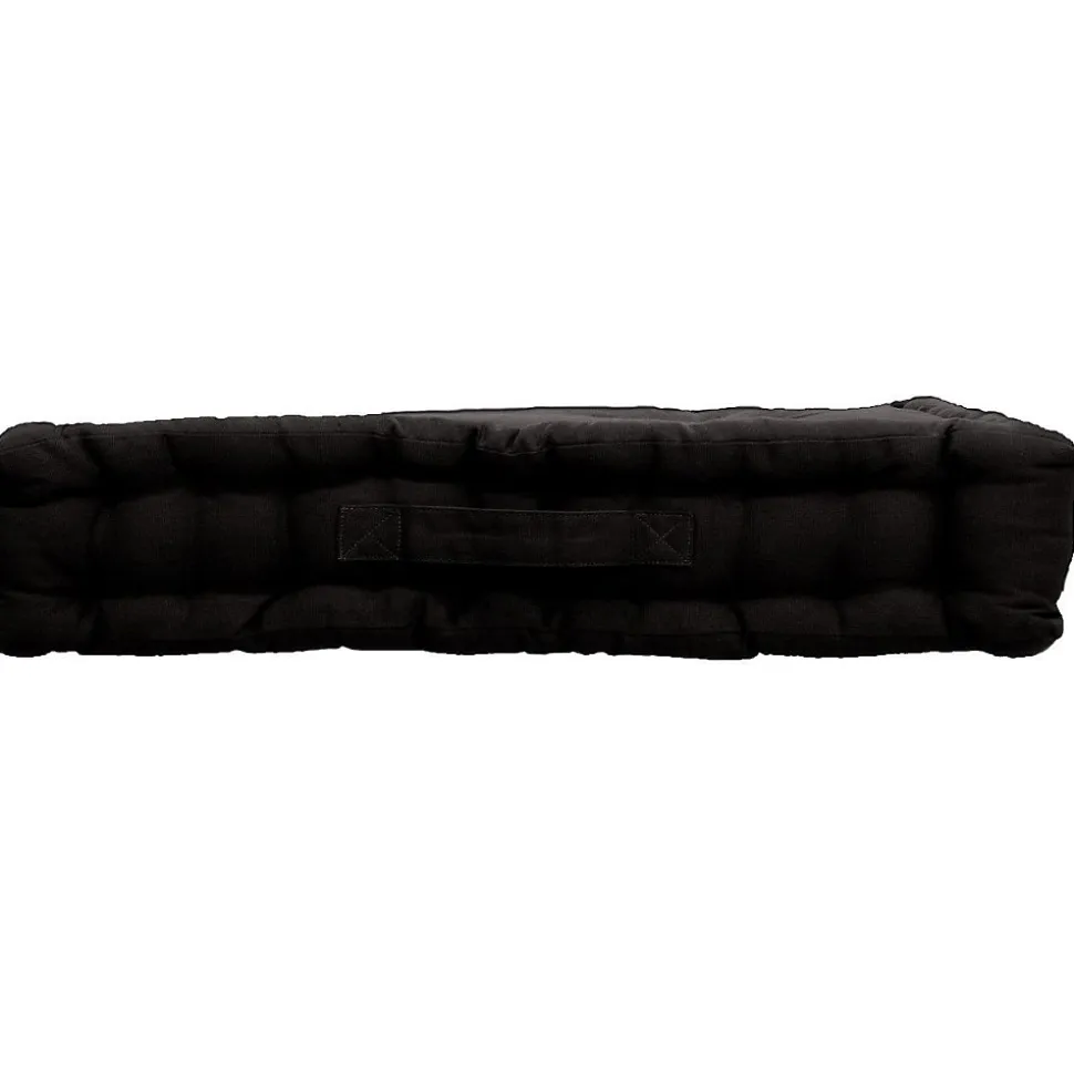 Coussin de sol uni noir - 50x50cm - Noir
